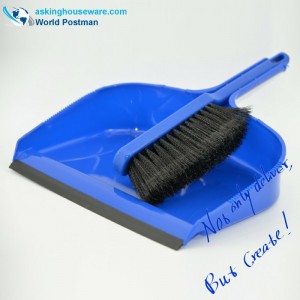 Akbrand Big Size Dustpan Brush mit Kunststoffborsten oder Kokosnussborsten und Holzpinsel